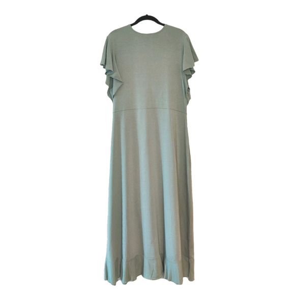 Peruvian Connection Julep Conservatory Dress Size XL Green Ruffle Soft Knit NWT - Picture 5 of 14